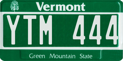 VT license plate YTM444