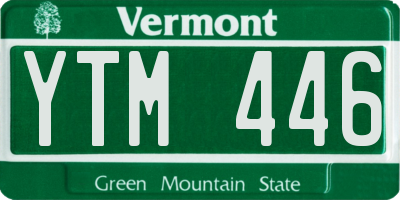 VT license plate YTM446