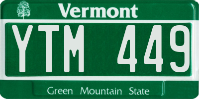 VT license plate YTM449