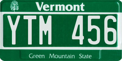 VT license plate YTM456