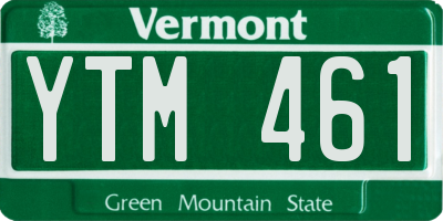 VT license plate YTM461