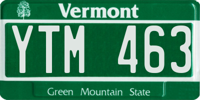VT license plate YTM463