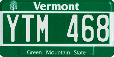 VT license plate YTM468