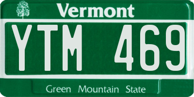 VT license plate YTM469