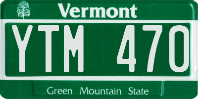 VT license plate YTM470