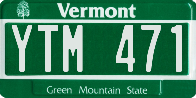 VT license plate YTM471
