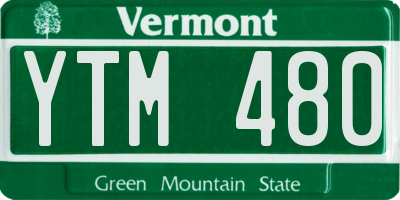 VT license plate YTM480