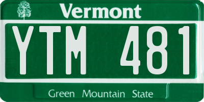 VT license plate YTM481