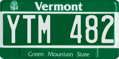 VT license plate YTM482
