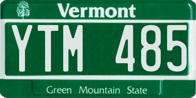 VT license plate YTM485