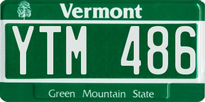 VT license plate YTM486