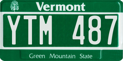 VT license plate YTM487