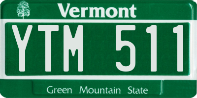 VT license plate YTM511