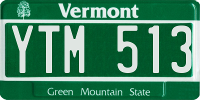 VT license plate YTM513