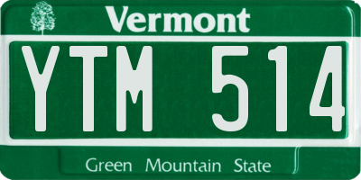 VT license plate YTM514