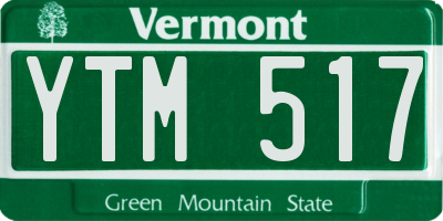 VT license plate YTM517