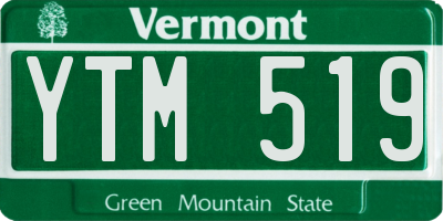VT license plate YTM519