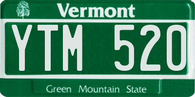 VT license plate YTM520