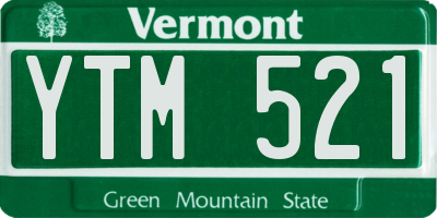 VT license plate YTM521