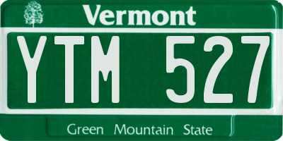 VT license plate YTM527