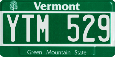 VT license plate YTM529