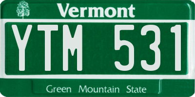 VT license plate YTM531