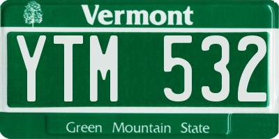 VT license plate YTM532