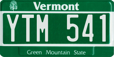 VT license plate YTM541