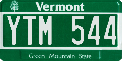 VT license plate YTM544