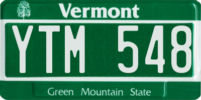 VT license plate YTM548