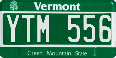 VT license plate YTM556