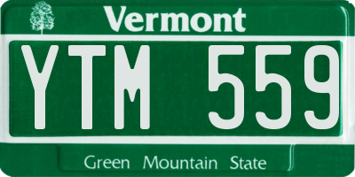 VT license plate YTM559