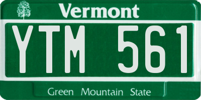 VT license plate YTM561