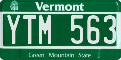 VT license plate YTM563