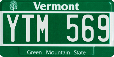 VT license plate YTM569