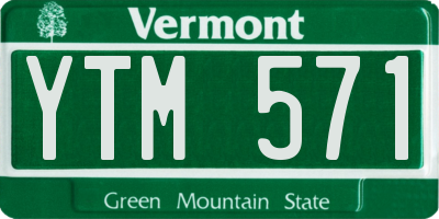 VT license plate YTM571