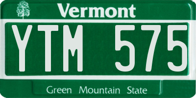 VT license plate YTM575