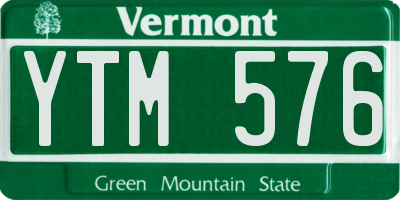 VT license plate YTM576
