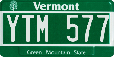 VT license plate YTM577