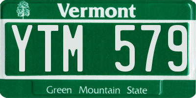 VT license plate YTM579