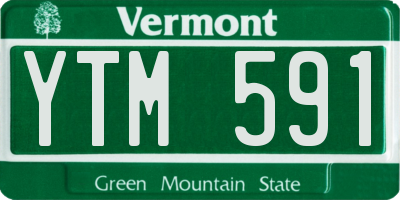 VT license plate YTM591