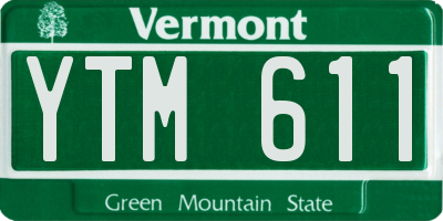 VT license plate YTM611