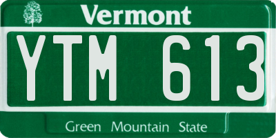VT license plate YTM613