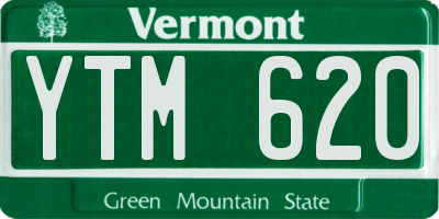 VT license plate YTM620