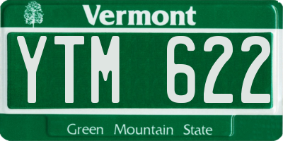 VT license plate YTM622