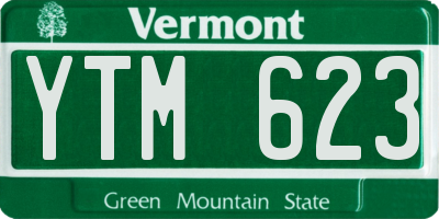 VT license plate YTM623