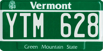 VT license plate YTM628