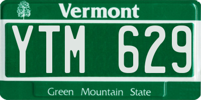 VT license plate YTM629