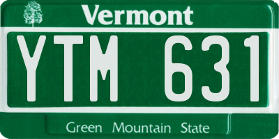 VT license plate YTM631