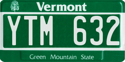 VT license plate YTM632